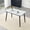 White&Black Legs-Style2, variant on Hi loPres 47" White Modern Rectangular Dining Table for Apartments, Faux Marble Tempered Glass Top Kitchen Desk with Stable Black Metal Legs, Minimalist Style