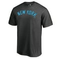 thumbnail image 2 of Men's Heathered Charcoal New York Yankees Blue Wordmark T-Shirt, 2 of 3