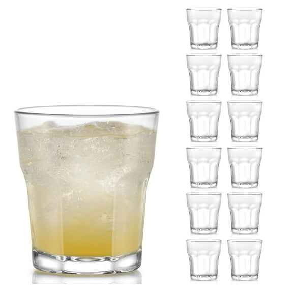 Libbey Gibraltar DuraTuff Rocks Glasses, 10-Ounce, Set of 12, Durable Restaurant-Quality Whiskey and Cocktail Glassware, Dishwasher Safe