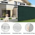thumbnail image 3 of Goasis Lawn Privacy Fence Screen 3 x 50 ft Shade Cover for Wall Garden Outdoor Back Yard, Dark Green, 3 of 7