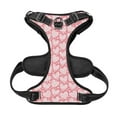 thumbnail image 2 of No Pull Dog Harness For Medium Dogs Easy Walk Dog Vest Adjustable Collars Harnesses & Leashes Set Breathable Oxford Outdoor Walking Safety Reflective Strip Valentines Day Pink Hearts, 2 of 9