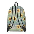 thumbnail image 3 of Sunflower and Daisy Blue Pattern Backpack for School, Cute School Bag with Adjustable Shoulder Straps and Padded Back, 15.7"x11.8"x5.5", 3 of 5