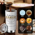 thumbnail image 6 of Difference Maker Gifts for Women, 20 Oz Coffee Tumbler with Lid and Straw, Appreciation Gifts for Teachers Coworkers, Thank You Gift for Boss Leader Employee, 20 Oz Stainless Steel Tumbler, 6 of 6