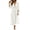 White, variant on Levmjia Women's Long Sleeve V Neck Maxi Dress Casual Loose Flowy Dress with Pockets Tie Waist Boho Summer Beach Vacation Dresses