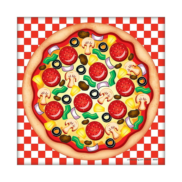 Make A Pizza Sticker Scene - Stationery - 12 Pieces