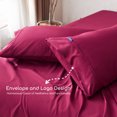 thumbnail image 5 of MR&HM Bedding Queen Sheet Set 4 Pcs, Super Soft Brushed Microfiber Queen Sheets, Cozy Bed Sheets for All Seasons (Queen Size, Red), 5 of 7