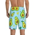 thumbnail image 3 of Naloa Cartoon Avocado Men's Short Pajama Pants, Lounge Comfort Shorts with Elasticized Waistband and Side Pockets - Small, 3 of 9