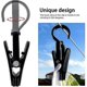 thumbnail image 4 of 20 Pack Hook Accessory Clips - Plastic Hangers with Clamp and Notches Rotating Hooks Clips for Shoes/Boots Black, 4 of 5