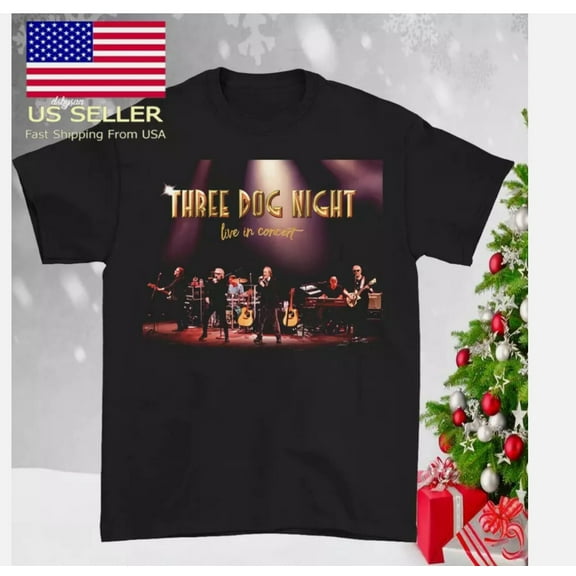 Three Dog Night band T-shirt Black Cotton Unisex