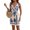 White, variant on Women's Floral Print Spaghetti Strap Wrap Mini Dress Polyester % Lightweight Silky Feel Ideal for Summer Party