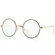 thumbnail image 1 of Gafas Pro Acme Retro con montura redonda de metal y lente transparente, color dorado, 1 of 5