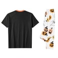 thumbnail image 4 of Matching Family Halloween Pajamas Set Candy Witch Hat Short Sleeve Horror Loungewear Skull Pumpkin Spooky Wide Leg Pjs, Kids:8 Years, 4 of 4