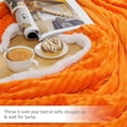 thumbnail image 5 of Magic Velvet Sherpa Blanket Fleece Throw Orange and White Sherpa Soft Plush Fluffy Warm Cozy Thick for Bed Sofa Couch Chair, 5 of 5