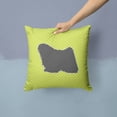 thumbnail image 2 of Puli Checkerboard Green Fabric Decorative Pillow, 2 of 4
