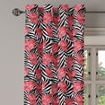 thumbnail image 3 of Ambesonne Grommet Curtain, , 50"x60", Coral Charcoal Grey, 3 of 5