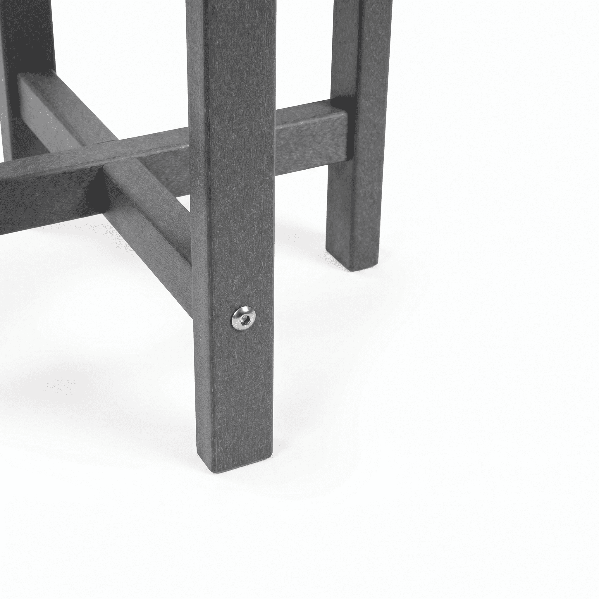 HDPE All-Weather Outdoor Side Table, 18×18×17 Inch Compact Patio End Table, Lightweight Weatherproof Small Side Table for Balcony Porch Pool Backyard