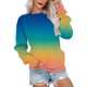 thumbnail image 1 of ICHUANYI Liquidación Mujer Cuello Redondo Moda Casual Manga Larga Estampado Sudadera Tops Blusa ICHUANYI WER202308254181, 1 of 3