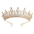 thumbnail image 3 of Tiara de Boda Crown Bride para Niñas nupciales elegante Regalo accesorios para el cabello Estilo E Macarena Corona, 3 of 8
