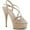 Nude Patent/Nude, variant on Women's Pleaser Delight 613 Strappy Sandal