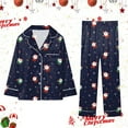 thumbnail image 2 of mgoYE Christmas Family Matching Pajamas Long Sleeve Button Pj Set Festival Party Sleepwear, 2 of 6