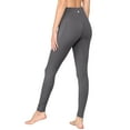 thumbnail image 2 of Made by Johnny Women's Peached Front Seamless Leggings with Side Pocket Full-Length Yoga Pants M STONE_GREY, 2 of 6