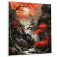 thumbnail image 2 of Designart "Maple s Nocturnal Dance III" Japon Landscape Metal Wall Art Prints, 2 of 5