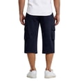 thumbnail image 5 of Resicozy Long Shorts for Men Below Knee Cargo Short Pants Casual Summer Lightweight 3/4 Sweat Shorts with Pockets Navy 2XL, 5 of 7