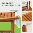 thumbnail image 3 of Banco de ducha de teca GREENTEAK Premium 22 con asas, 300 kg, 3 of 6