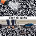 thumbnail image 4 of Black Spring Floral Outdoor Rug 4x6 Ft, Non Slip Washable Area Rug, Farmhouse Flowers Elegant Pastoral Patio Rugs Carpet Runner, Large Floor Mat for Indoor/Outdoor Deck Porch Camping, 4 of 8