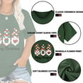 thumbnail image 6 of XCHQRTI Christmas Tree Shirt for Women Plus Size Tshirt Short Sleeve Graphic Top, 6 of 11