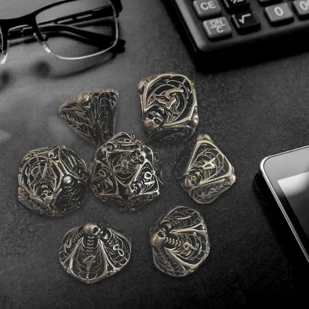 7x jeux de dés Sculptés en Jeu Enseignement Des Mathématiques Jeux Du MDN Dés Polyédriques Pour Le MDN RPG MTG Amateurs de Dés Jouet D Macarena Dados poliédricos huecos