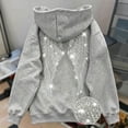 thumbnail image 6 of Rggeeun Toddler Girl'S Pullover Hoodie Cute Sequins Wing Graphic Print Thermal Long Sleeve Hooded wth Large Pocket & Drawstring Soft Autumn Winter Festive Celebration Classic Tops,Gray,15-16 Years, 6 of 9