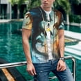 thumbnail image 6 of Easygdp Red And Blue Flame Wave Dragon Mens T-Shirts Baseball Vintage Fashionable Lightweight Casual Crew Neck Slim Fit with Long Sleeves-4X-Large, 6 of 7