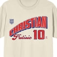 thumbnail image 2 of USSF X USMNTPA Christian Pulisic 10 Logo Icons Adult Natural Crew Neck Short Sleeve T-shirt-3XL, 2 of 7