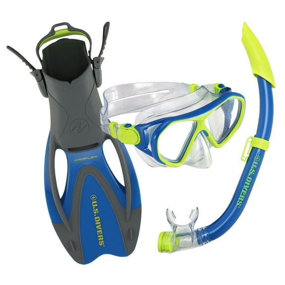 U.S. Divers Dorado II Junior Mask, ProFlex Fins, Snorkel Youth Set