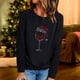 thumbnail image 2 of Tops de mujer Camisas Blusas Elegantes Camisas casuales de manga larga Cuello redondo de Navidad Ajuste ligero Túnica de otoño Top Otoño Odeerbi ODB-5, 2 of 6
