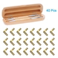 thumbnail image 3 of Unique Bargains Invisible Brass Barrel Hinges, 40 Pack 5x30mm Brass Concealed Hinges Cylindrical Hidden Small Barrel Hinges, 3 of 5