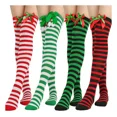 thumbnail image 2 of J 2 Pares De Calcetines Navideños, Medias Largas A Rayas, 2 of 8