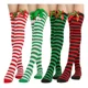 thumbnail image 2 of B 2 Pares De Calcetines Navideños, Medias Largas A Rayas, 2 of 8