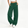thumbnail image 2 of Wlynlyn Barrel Sweatpants Womens Fleece Lined Drawstring Elastic Waisted Wide Leg Baggy Sweatpants with Pockets(X-Large,Green), 2 of 9