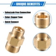 thumbnail image 3 of Conector de manguera de latón adaptador macho M18x1 a M22x1.5 de Unique Bargains, 3 of 7
