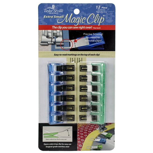 Taylor Seville Extra Small Magic Clip Sewing and Quilting Clips Package of 12 Clips Quilting