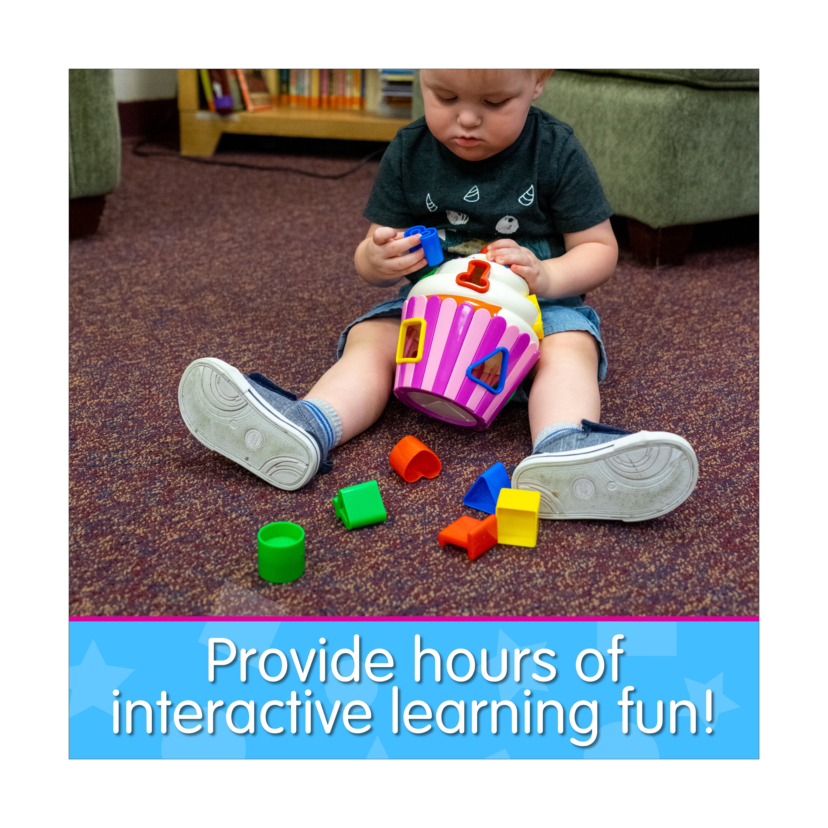 The Learning Journey – Early Learning – Cupcake Shape Sorter – Baby and Toddler Games & Gifts for Boys & Girls Ages 12 Months and Up – Award Winning Game