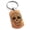 Rose, variant on Stainless Steel Day of the Dead Calaveras Mischievous Skull Engraved Dog Tag Keychain Keyring