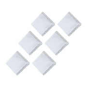 segolike 6 Pieces Pure White Handkerchiefs Hanky Super Soft DIY Painting Washable Kerchiefs Pocket Square Hankies for Men Party