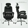 thumbnail image 3 of Vinsetto Office Desk Chair, Swivel Computer Chair with Footrest, Black, 3 of 10