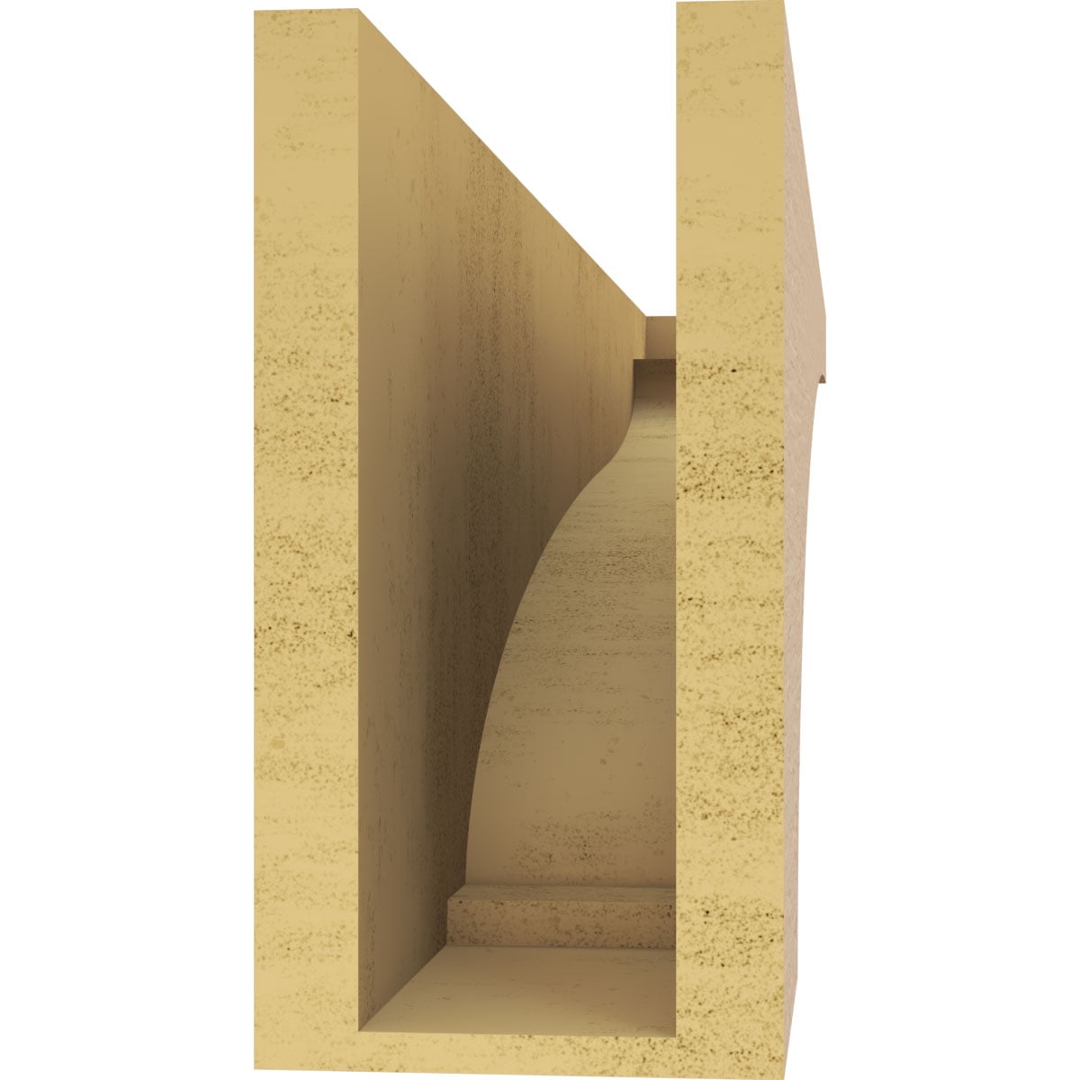 5"W x 30"D x 10"H Thin Helena Rough Cedar Woodgrain TimberThane Corbel, Primed Tan