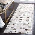 thumbnail image 2 of SAFAVIEH Studio Leather Alvin Geometric Runner Rug, Ivory/Grey, 2'3" x 9', 2 of 8