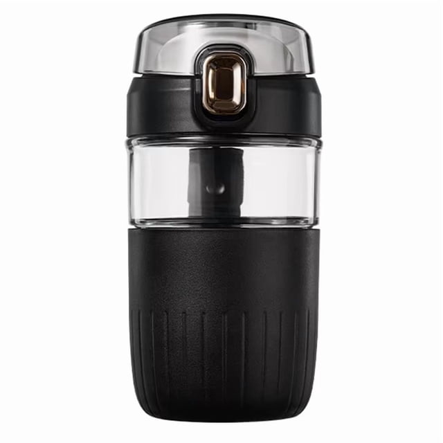Vaso de Agua de Vidrio de 560 Ml con Infusor de Té, Portátil, Antiescaldaduras, Ideal para Bebidas Frías y Calientes.