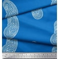 thumbnail image 2 of Soimoi Poly Georgette Fabric Paisley Block Print Sewing Fabric Yard 52 Inch Wide, 2 of 3